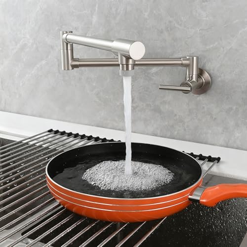 XSDSM Topffüller Wasserhahn Wandmontierter Küchen-Klapphahn mit Zwei Wasserspray-Modi Einzelnes Loch,Gebürstete Farbe XSDSM Topffüller Wasserhahn Wandmontierter Küchen-Klapphahn mit Zwei Wasserspray-Modi Einzelnes Loch,Gebürstete Farbe von XSDSM