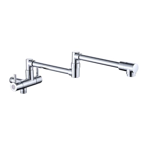 XSDSM Wandmontierter Küchen-Klapphahn Küchenherd-Wasserhahn für Kaltes Wassergebrauch Verchromt,Silber XSDSM Wandmontierter Küchen-Klapphahn Küchenherd-Wasserhahn für Kaltes Wassergebrauch Verchromt,Silber von XSDSM