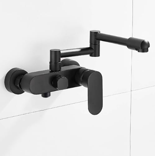 XSDSM Wandmontierter Küchen-Klapphahn Messing Küche Armaturen Mit Doppelverkleidung,Schwarz XSDSM Wandmontierter Küchen-Klapphahn Messing Küche Armaturen Mit Doppelverkleidung,Schwarz von XSDSM
