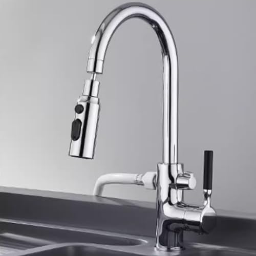 XSDSM Wasserhahn Geschirrspüler Kitchen Faucet Ausziehküche Armaturen,Silber von XSDSM
