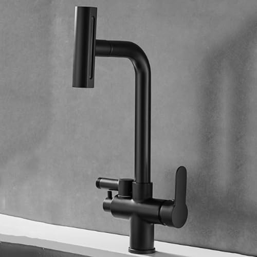 XSDSM Wasserhahn Geschirrspüler Wasserhahn Spülbecken Ausziehküche Armaturen,Schwarz von XSDSM
