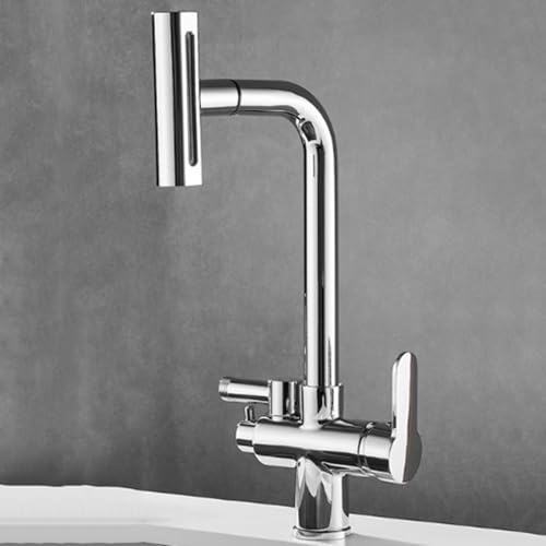 XSDSM Wasserhahn Geschirrspüler Wasserhahn Spülbecken Ausziehküche Armaturen,Silber von XSDSM