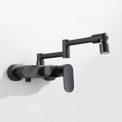 XSDSM Wasserhahn Küche Wandmontage Messing Klappbare Wasserhahn für Die Küchenspüle Dualfunktion Faltbar,Schwarz XSDSM Wasserhahn Küche Wandmontage Messing Klappbare Wasserhahn für Die Küchenspüle Dualfunktion Faltbar,Schwarz von XSDSM