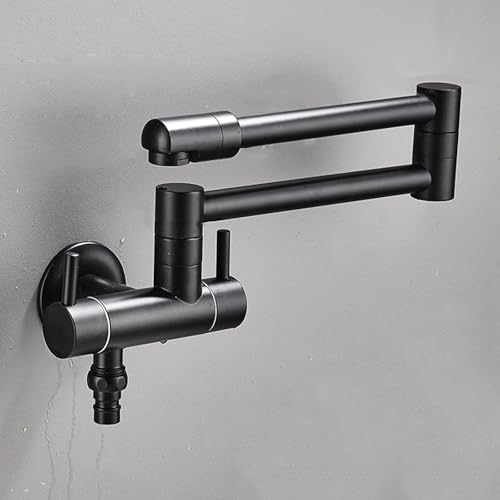 XSDSM Wasserhahn Küche Wandmontage Schwarz Topffüller Klappbarer Küchenarmatur XSDSM Wasserhahn Küche Wandmontage Schwarz Topffüller Klappbarer Küchenarmatur von XSDSM