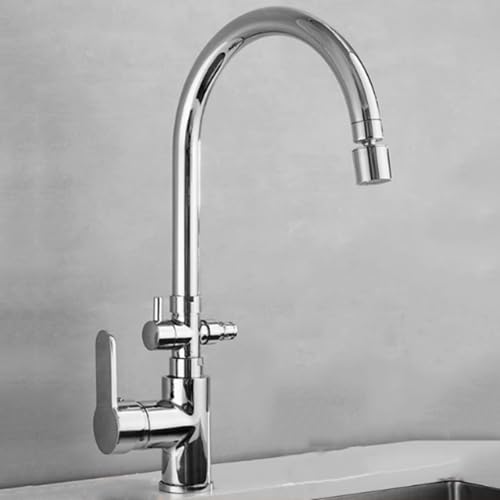 XSDSM Wasserhahn Spülbecken Der Wasserhahn Der Alles Kann Küchenwasserhahn,Silber von XSDSM
