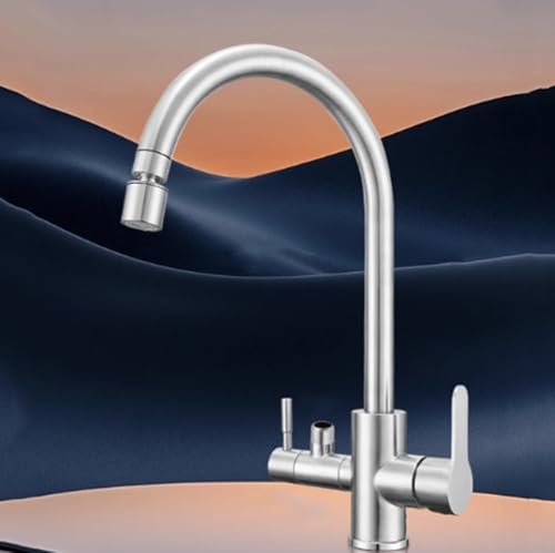 XSDSM Wasserhahn Spülbecken Spülmaschinen Taps Heiß und Kaltes Wasser Doppelkontrolle,Silber XSDSM Wasserhahn Spülbecken Spülmaschinen Taps Heiß und Kaltes Wasser Doppelkontrolle,Silber von XSDSM