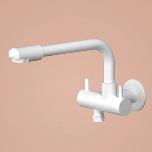XSDSM Wasserhahn Wand Mit Spülmaschinenanschluss Der Wasserhahn Der Alles Kann Weiß,27 CM von XSDSM