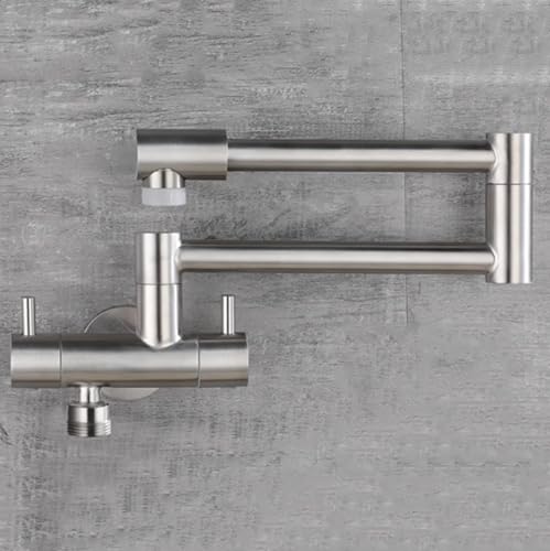XSDSM Wasserhahn Wandmontage Kaltwasser Klappbare Wasserhahn für Die Küchenspüle,Silber Gebürstet XSDSM Wasserhahn Wandmontage Kaltwasser Klappbare Wasserhahn für Die Küchenspüle,Silber Gebürstet von XSDSM