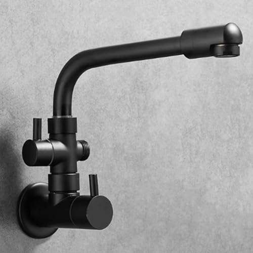 XSDSM Wasserhahn Wandmontage Küchen Wasserhahn Taps Geschirrspüler Schwarz,24 CM XSDSM Wasserhahn Wandmontage Küchen Wasserhahn Taps Geschirrspüler Schwarz,24 CM von XSDSM