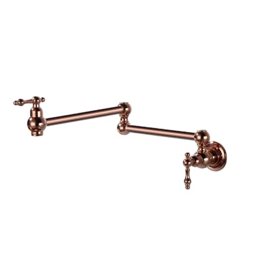 XSDSM Wasserhahn Wandmontage Vintage Kupfer-Topffüller Zweigriffarmatur Mit Doppelter Rotierender Wippe,Roségold XSDSM Wasserhahn Wandmontage Vintage Kupfer-Topffüller Zweigriffarmatur Mit Doppelter Rotierender Wippe,Roségold von XSDSM