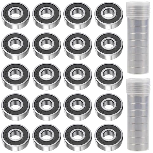 XSHAO® 20 Stk Kugellager 12x28x8 mm, Bearing 6001 2RS Doppelt Geschützte Rillenkugellager für DIY/Drehbänke/Motoren/ 3D-Drucker/Fräsmaschinen/Verschiedene Mechanische Geräte von XSHAO