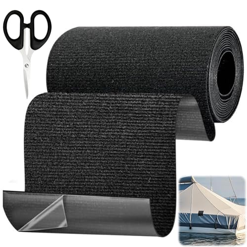 XSHAO® Flicken Selbstklebend Stoff, 10 x 200 cm Stoff Reparatur Selbstklebend mit Schere, für Sofa/Autositze/Zelte/Kleidung/Vorhang - Schwarz von XSHAO