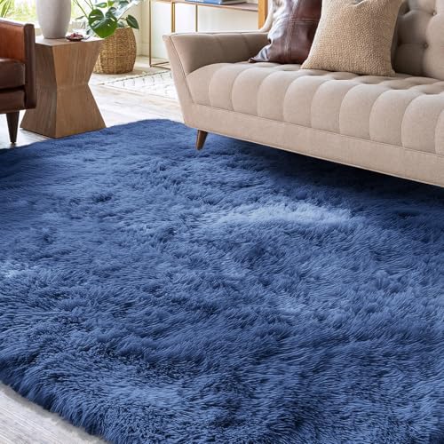 XSIVOD Flauschig Hochflor Teppich Kobaltblau, Waschbarer Teppich 120x160 Wohnzimmer Anti Rutsch Extra Große Teppiche Schlafzimmer Weich Moderne Teppiche Matte Teppichen für Kinderzimmer XSIVOD Flauschig Hochflor Teppich Kobaltblau, Waschbarer Teppich 120x160 Wohnzimmer Anti Rutsch Extra Große Teppiche Schlafzimmer Weich Moderne Teppiche Matte Teppichen für Kinderzimmer von XSIVOD