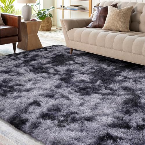 XSIVOD Flauschig Hochflor Teppich Dunkelgrau, Waschbarer Teppich 140x200 Wohnzimmer Anti Rutsch Extra Große Teppiche Schlafzimmer Weich Moderne Teppiche Matte Teppichen für Kinderzimmer XSIVOD Flauschig Hochflor Teppich Dunkelgrau, Waschbarer Teppich 140x200 Wohnzimmer Anti Rutsch Extra Große Teppiche Schlafzimmer Weich Moderne Teppiche Matte Teppichen für Kinderzimmer von XSIVOD