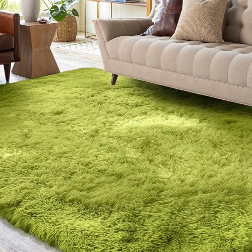 XSIVOD Flauschig Hochflor Teppich Grün, Waschbarer Teppich 160x230 Wohnzimmer Anti Rutsch Extra Große Teppiche Schlafzimmer Weich Moderne Teppiche Matte Teppichen für Kinderzimmer XSIVOD Flauschig Hochflor Teppich Grün, Waschbarer Teppich 160x230 Wohnzimmer Anti Rutsch Extra Große Teppiche Schlafzimmer Weich Moderne Teppiche Matte Teppichen für Kinderzimmer von XSIVOD