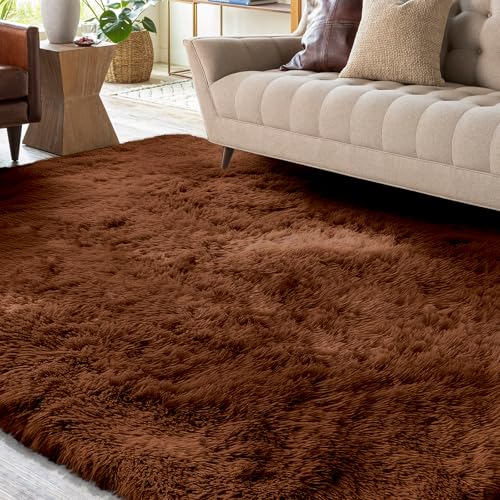 XSIVOD Flauschig Hochflor Teppich Braun, Waschbarer Teppich 80x160 Wohnzimmer Anti Rutsch Extra Große Teppiche Schlafzimmer Weich Moderne Teppiche Matte Teppichen für Kinderzimmer XSIVOD Flauschig Hochflor Teppich Braun, Waschbarer Teppich 80x160 Wohnzimmer Anti Rutsch Extra Große Teppiche Schlafzimmer Weich Moderne Teppiche Matte Teppichen für Kinderzimmer von XSIVOD