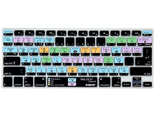 XSKN MacBook Shortcuts Design Series Adobe Hotkey Silikon-Laptop-Tastatur-Abdeckung für MacBook 13 Zoll, 15 Zoll, 17 Zoll, US- und europäisches Layout (OS X) von XSKN