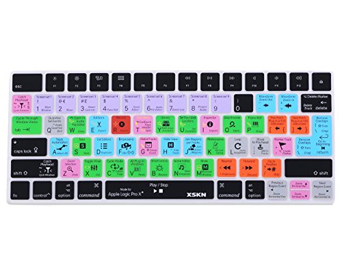 XSKN Logic Pro Funktionale Shortcut Hotkey Silikon-Tastaturabdeckung für Magic Keyboard kabellose Bluetooth-Tastatur A1644 MLA22LL/A MLA22B/A von XSKN