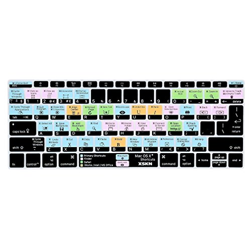 XSKN Mac OS X Tastenkombination ist kompatibel mit MacBook 12 Zoll Modell A1534 und MacBook Pro 13,3 Zoll Modell A1708 ohne Touch Bar veröffentlicht 2016 (US&EU Common Version) von XSKN