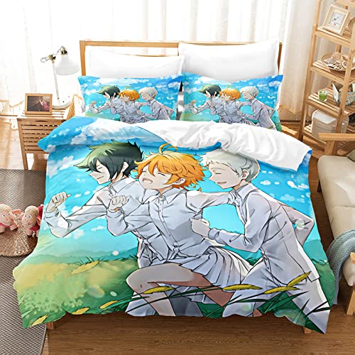 XSLGOGO The Promised Neverland Bettwäsche-Set 3-teilig Emma Norman Ray Prints Bettwäsche-Set Anime Bettbezug und Kissenbezüge Bettwäsche-Set XSLGOGO The Promised Neverland Bettwäsche-Set 3-teilig Emma Norman Ray Prints Bettwäsche-Set Anime Bettbezug und Kissenbezüge Bettwäsche-Set von XSLGOGO