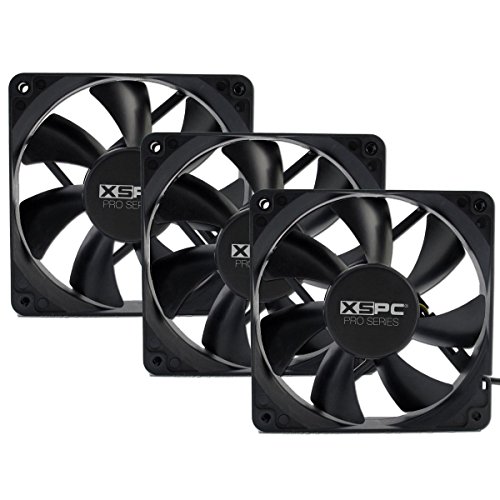 XSPC 5060175589811 XSPC Pro Series 120 mm – 3-polig, 1650 U/min (3er Pack) schwarz von XSPC