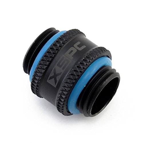 XSPC G1/4" 10mm Männlich zu Männlich Beschläge V2 - Schwarz Chrom von XSPC