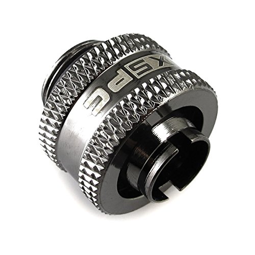 XSPC G1/4" Kompression Fitting for 3/8" ID 1/2" OD 13/10mm Tubing Black Chrome von XSPC