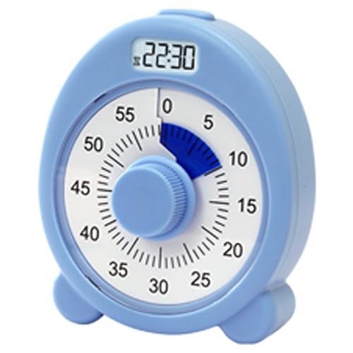 Visueller Timer, 60 Minuten Countdown Dual-Screen-Timer für Kinder und Erwachsene, Schreibtisch Timer Kinder Zeitmanagement Tools mit leisem Betrieb, Timer mit Restzeitanzeige für Küche Schule Büro von XSS