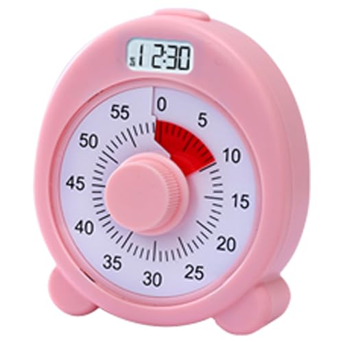 Visueller Timer, 60 Minuten Countdown Dual-Screen-Timer für Kinder und Erwachsene, Schreibtisch Timer Kinder Zeitmanagement Tools mit leisem Betrieb, Timer mit Restzeitanzeige für Küche Schule Büro von XSS