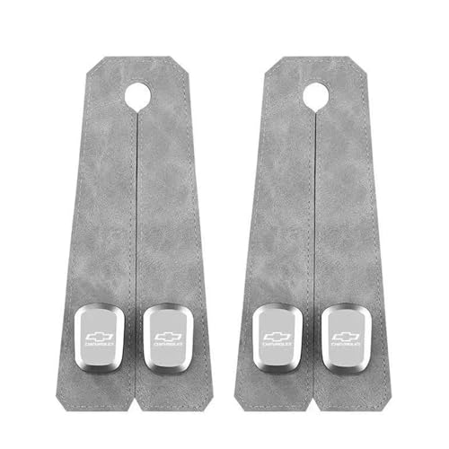 XSYBHD Für Chevrolet Corvette C5 1997-2004 Auto Kopfstützen Haken,Passgenaue Leder Auto Lagerung Haken,Multifunktional Autositz Doppelhaken Rückenhaken (Grey) von XSYBHD