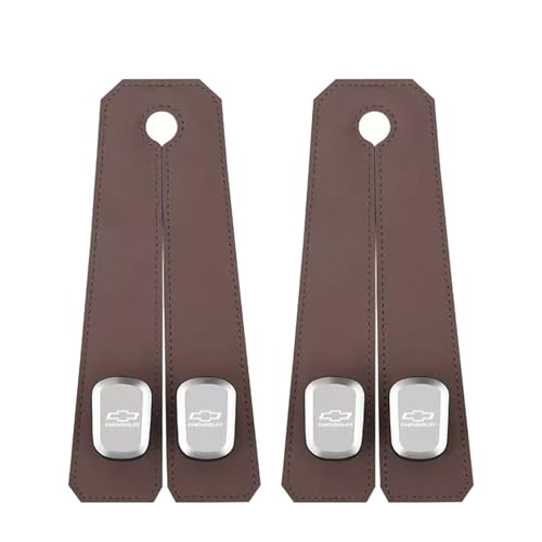 XSYBHD Für Chevrolet Corvette C8 2020-2024 Auto Kopfstützen Haken,Passgenaue Leder Auto Lagerung Haken,Multifunktional Autositz Doppelhaken Rückenhaken (Brown) von XSYBHD