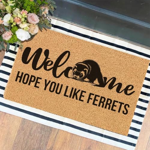 XTDJJKK Funny The Entrance Way Outside Personalisierter Teppich mit strapazierfähiger, rutschfester Kokosfaser-Fußmatte, für den Außenbereich, Geschenk für Haustierliebhaber, 59,9 x 40 cm XTDJJKK Funny The Entrance Way Outside Personalisierter Teppich mit strapazierfähiger, rutschfester Kokosfaser-Fußmatte, für den Außenbereich, Geschenk für Haustierliebhaber, 59,9 x 40 cm von XTDJJKK