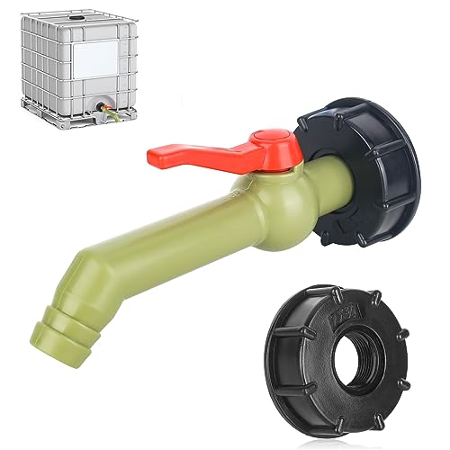 IBC Auslaufhahn und IBC Tank Kugelhahn, 1 Zoll IBC Wasserhahn mit IBC kugelauslaufhahn für IBC Tank Regentonnen Wassertank(DN40/50) von XTDMJ