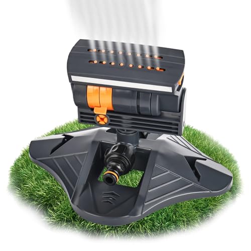 XTDMJ 16 Düsen Rasensprenger zur Gartenbewässerung, 4 Modi Automatisches Schwingen Viereckregner zur Bewässerung, Sprinkler für Rasen und Flächen, Bewässerungssystem, Regner für Garten von XTDMJ