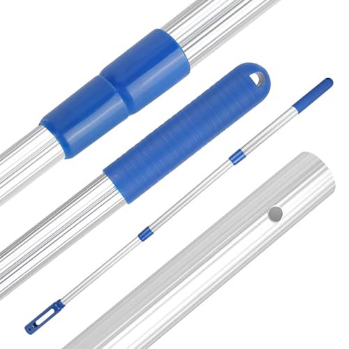 XTDMJ Pool Teleskopstange Aluminium Poolstange, 1.1 m einstellbar Stange zur Poolreinigung 3-teilig Witterungsbeständig und Stabil, Silber von XTDMJ
