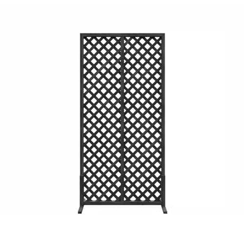 XTGDIEM Freistehende Sichtschutzpaneele aus Holz, dekorativer Sichtschutzzaun und Raum-/Gartenteiler for Terrasse, Garten, Balkon oder Hinterhof(Black,60x150cm) von XTGDIEM