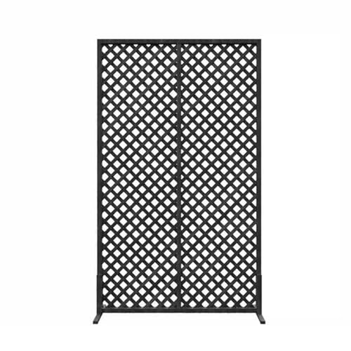 XTGDIEM Freistehende Sichtschutzpaneele aus Holz, dekorativer Sichtschutzzaun und Raum-/Gartenteiler for Terrasse, Garten, Balkon oder Hinterhof(Black,90x120cm) von XTGDIEM