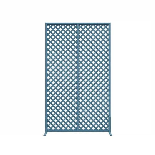 XTGDIEM Freistehende Sichtschutzpaneele aus Holz, dekorativer Sichtschutzzaun und Raum-/Gartenteiler for Terrasse, Garten, Balkon oder Hinterhof(Blue,90x150cm) von XTGDIEM