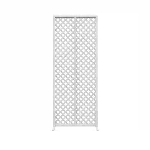 XTGDIEM Freistehende Sichtschutzpaneele aus Holz, dekorativer Sichtschutzzaun und Raum-/Gartenteiler for Terrasse, Garten, Balkon oder Hinterhof(White,60x150cm) von XTGDIEM