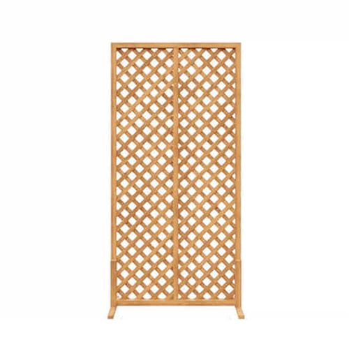 XTGDIEM Freistehende Sichtschutzpaneele aus Holz, dekorativer Sichtschutzzaun und Raum-/Gartenteiler for Terrasse, Garten, Balkon oder Hinterhof(Yellow,60x120cm) von XTGDIEM