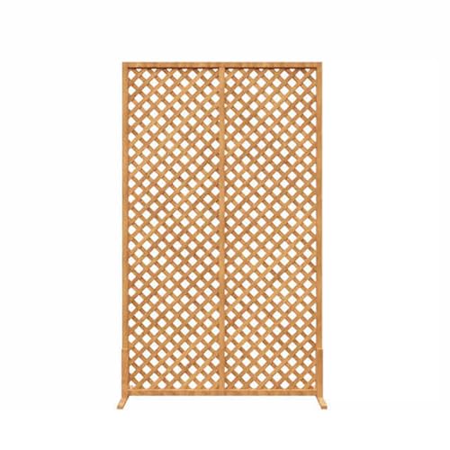 XTGDIEM Freistehende Sichtschutzpaneele aus Holz, dekorativer Sichtschutzzaun und Raum-/Gartenteiler for Terrasse, Garten, Balkon oder Hinterhof(Yellow,90x150cm) von XTGDIEM