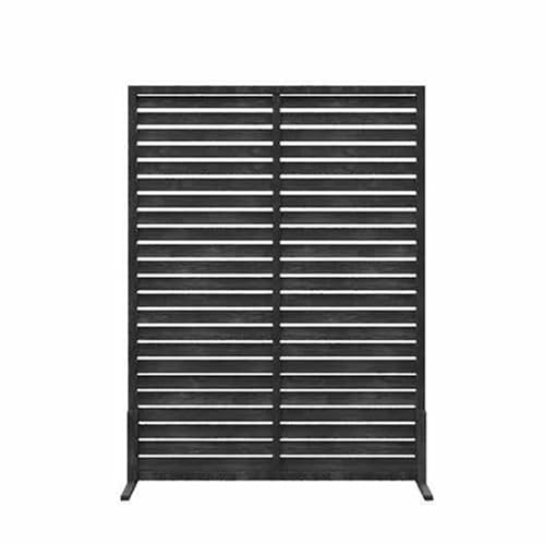 XTGDIEM Sichtschutz Aus Holz, Dekorativer Trennwand Rohren Und Lamellen, Gartenzaun for Hinterhofterrassen, Geeignet Terrassen Balkone(Color-1,90x120cm) von XTGDIEM