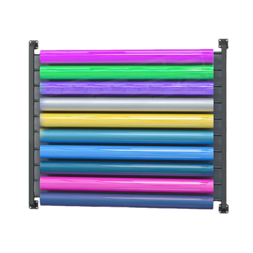XTGDIEM Stoffrollen-Organizer for 8 Oder 10 Rollen, Stabiles Metall-Vinyl for Stoff, Leder, Fensterfolie Und Tapeten-Display(160x175x14cm-8Rod) von XTGDIEM