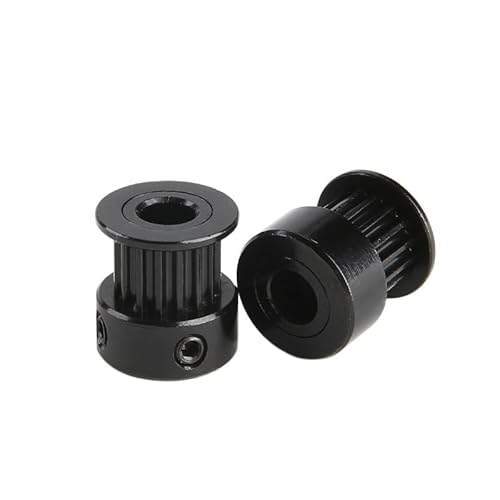 2 STÜCKE GT2 Schwarze Zahnriemenscheibe 20 Zähne 16 Radbohrung 5 mm 8 Aluminiumzahnradbreite 6 10 3D-Druckerteile Riemenscheibe(20T W10 Bore 5mm) von XTINKOPW