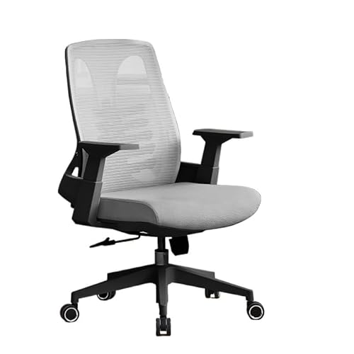 Hohe Rückenlehne Bürostuhl, ergonomischer Schreibtischstuhl mit Lordosenstütze und hochklappbaren Armlehnen, höhenverstellbar, drehbar, bequem, atmungsaktiv, Computer-Chefstuhl aus Netzstoff Einstellb von XTJS56QB