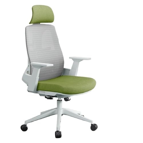 Hohe Rückenlehne Bürostuhl, ergonomischer Stuhl, bequemer Stuhl mit Rückenlehne, drehbarer Schreibtischstuhl for Zuhause, Büro, Arbeitszimmer, mit verstellbaren Armlehnen und Rollen Einstellbar(Green) von XTJS56QB