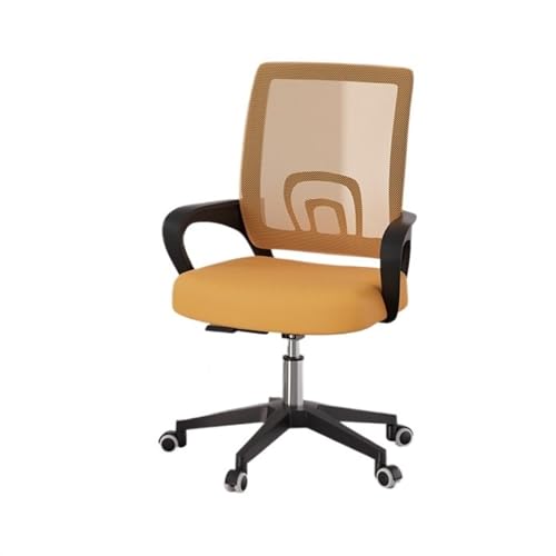 Hohe Rückenlehne Bürostuhl Gaming - Ergonomischer Schreibtischstuhl mit mittlerer Rückenlehne, bequemer Polsterung, Lordosenstütze, Netzgewebe, verstellbar, drehbar, rollbar, for Zuhause, Chefsessel E von XTJS56QB