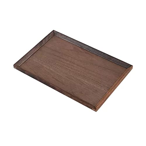 Kaffeetisch Haushalt Holz Tablett Walnuss Tee-Set Tablett Desktop Lagerung Tablett Kaffee Shop Restaurant Service Tablett zum Frühstück(Klein) von XTJS56QB