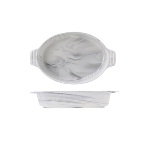 Lasagneform 1200ML/2000ML Curry Reis Pasta Große Tiefe Platte Keramik Doppel Ohr Ofen Backen Platte für Aufläufe(Klein) von XTJS56QB