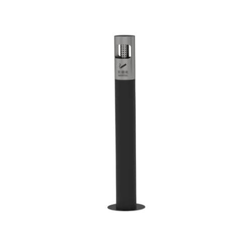 XTJS56QB Abnehmbare Vertikale Aschesäule aus Edelstahl for Hotelkorridore, Säule for Aufsammeln von Zigarettenkippen im Raucherbereich Hotels(Schwarz) von XTJS56QB